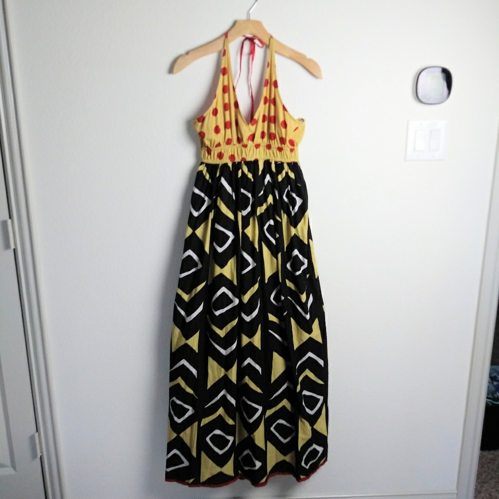 Sabby Anand Cotton Halter Dress SZ M